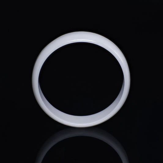 Weißer Keramikring – Dünner Bandring, zart und minimalistisch