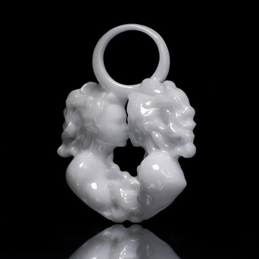 Zwilling Sternzeichen Charm – Keramik Anhänger Weiss