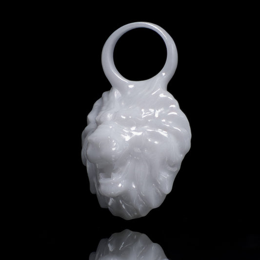 Löwe Sternzeichen Charm – Keramik Anhänger Weiss