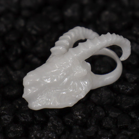 Steinbock Sternzeichen Charm – Keramik Anhänger Weiss