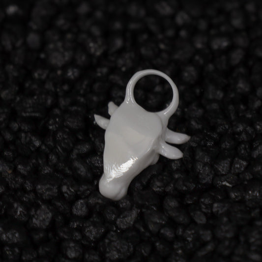 Stier Sternzeichen Charm – Keramik Anhänger Weiss