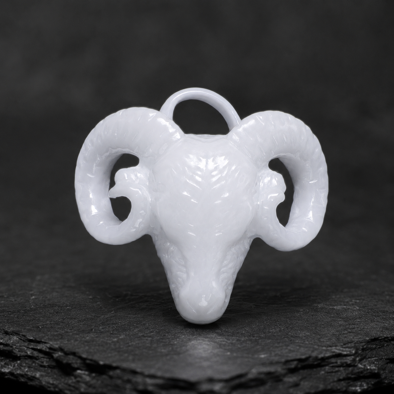 Widder Sternzeichen Charm – Keramik Anhänger Weiss