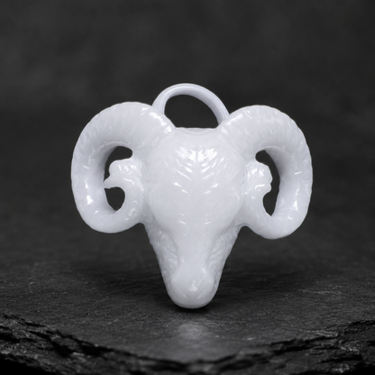Widder Sternzeichen Charm – Keramik Anhänger Weiss