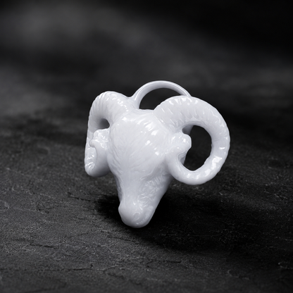 Widder Sternzeichen Charm – Keramik Anhänger Weiss