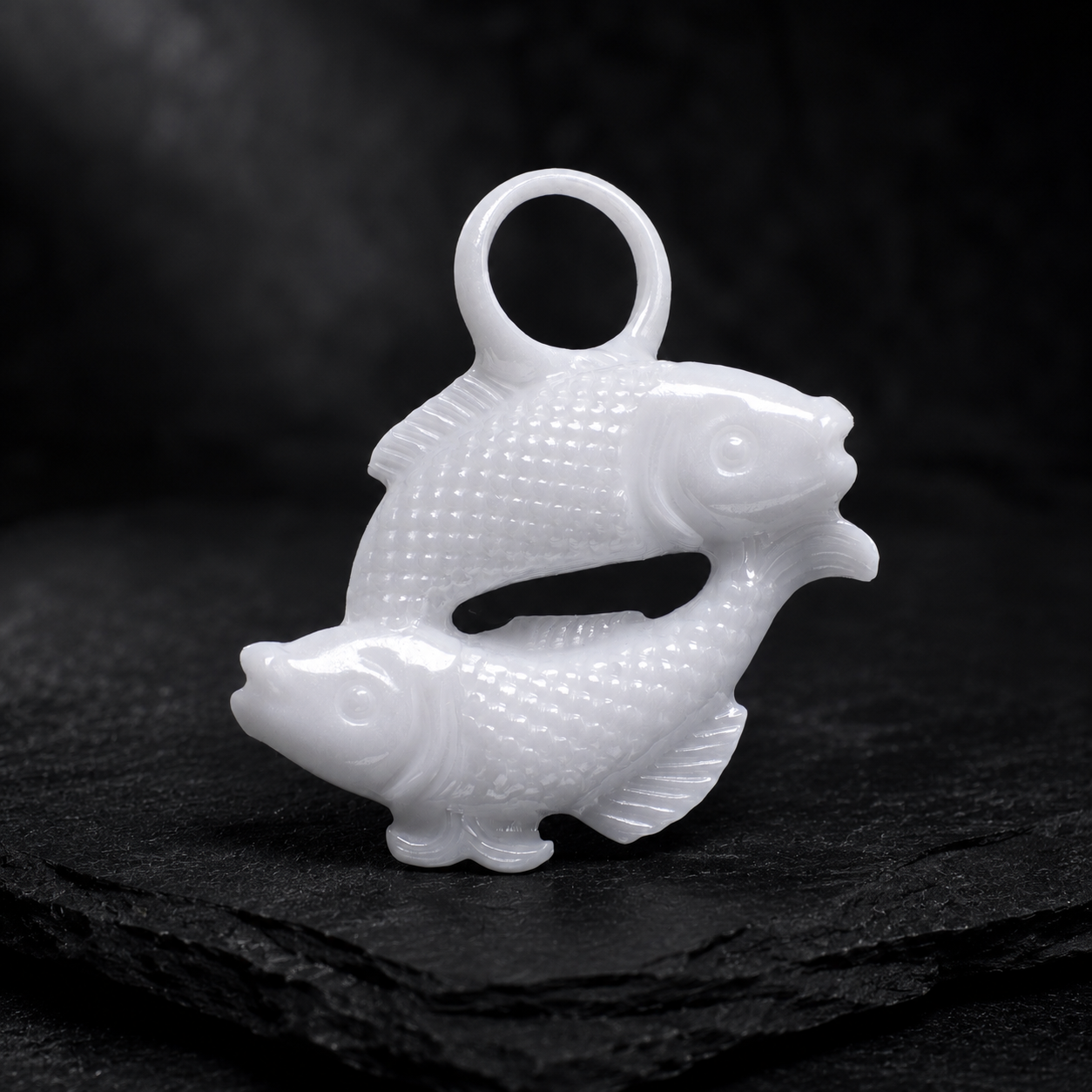 Fische Sternzeichen Charm – Keramik Anhänger Weiss