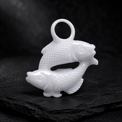 Fische Sternzeichen Charm – Keramik Anhänger Weiss