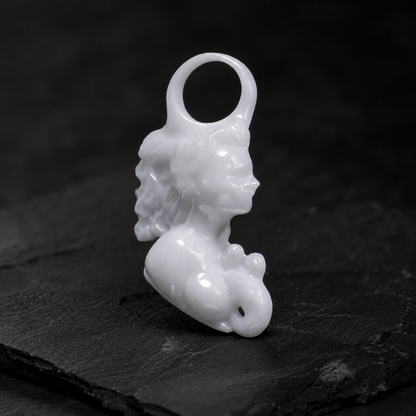 Jungfrau Sternzeichen Charm – Keramik Anhänger Weiss