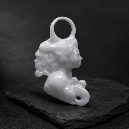 Jungfrau Sternzeichen Charm – Keramik Anhänger Weiss