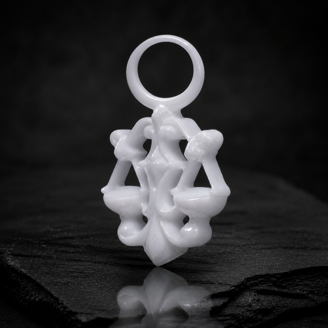 Waage Sternzeichen Charm – Keramik Anhänger Weiss