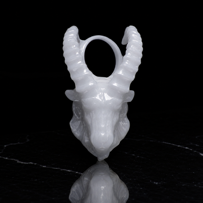 Steinbock Sternzeichen Charm – Keramik Anhänger Weiss