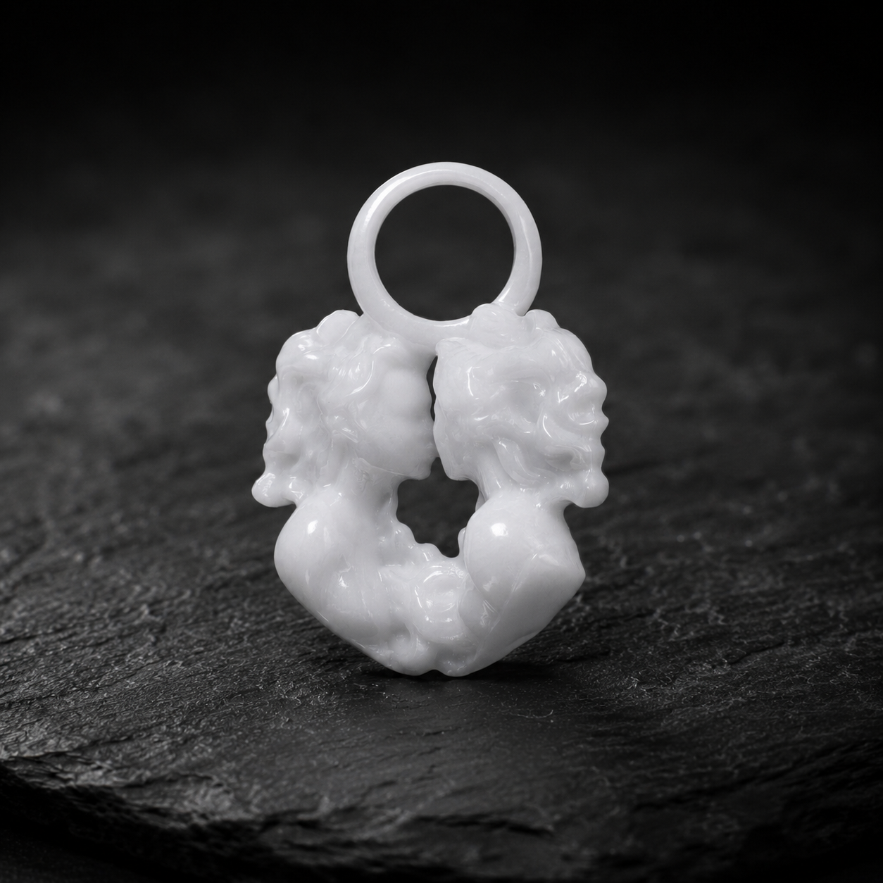 Zwilling Sternzeichen Charm – Keramik Anhänger Weiss