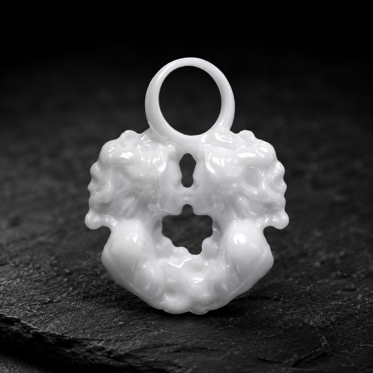 Zwilling Sternzeichen Charm – Keramik Anhänger Weiss