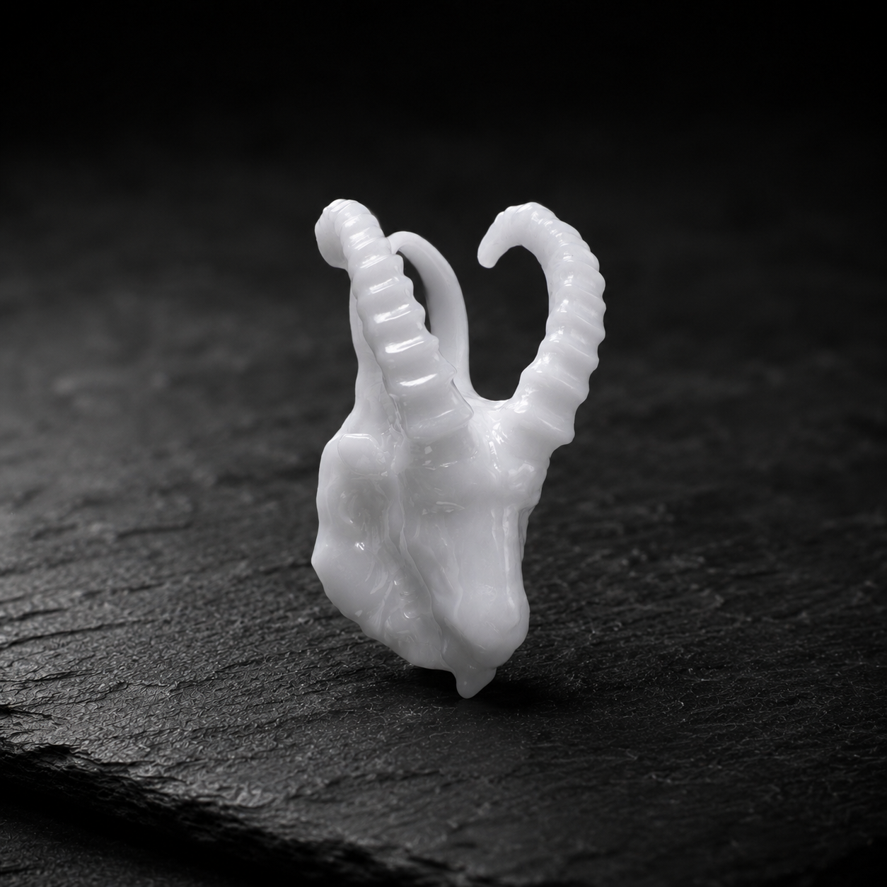 Steinbock Sternzeichen Charm – Keramik Anhänger Weiss