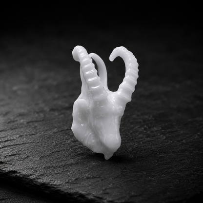 Steinbock Sternzeichen Charm – Keramik Anhänger Weiss