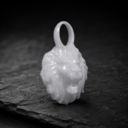 Löwe Sternzeichen Charm – Keramik Anhänger Weiss