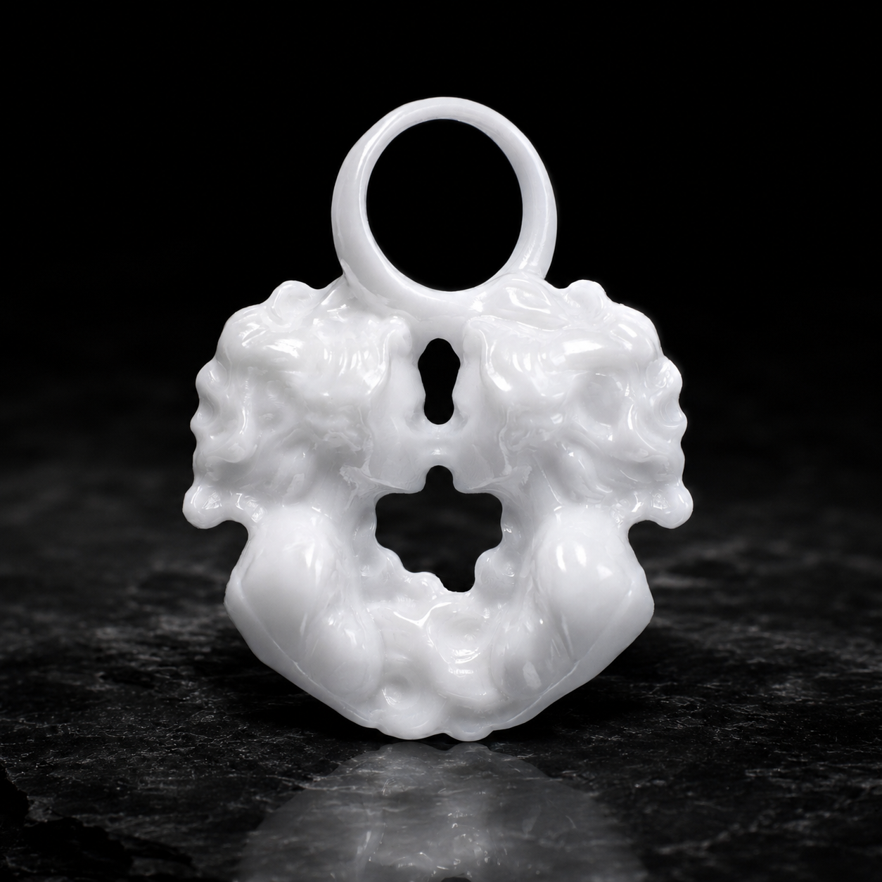 Zwilling Sternzeichen Charm – Keramik Anhänger Weiss
