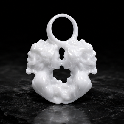 Zwilling Sternzeichen Charm – Keramik Anhänger Weiss