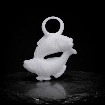 Fische Sternzeichen Charm – Keramik Anhänger Weiss