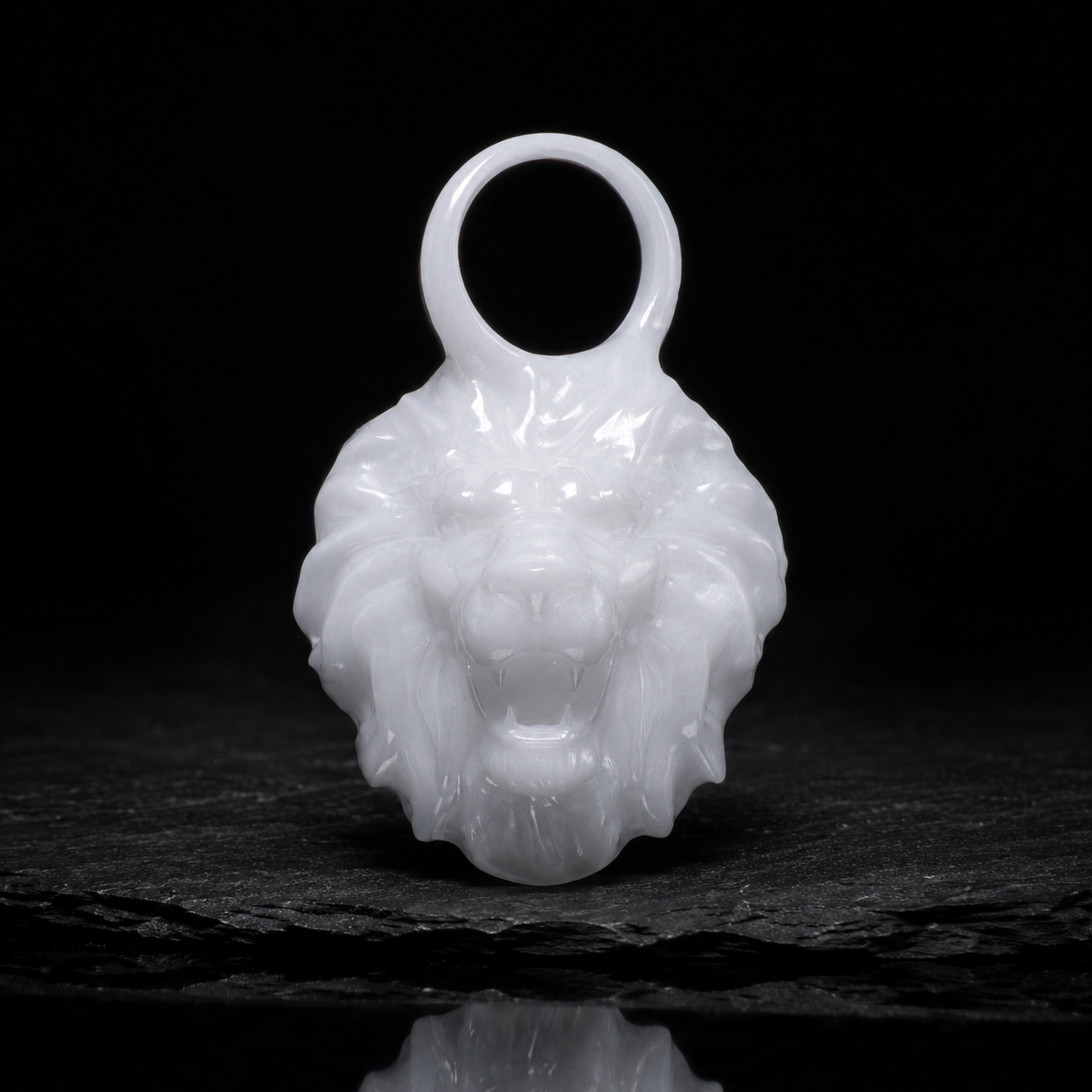 Löwe Sternzeichen Charm – Keramik Anhänger Weiss
