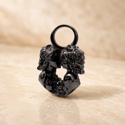 Zwilling Sternzeichen Charm – Keramik Anhänger Schwarz