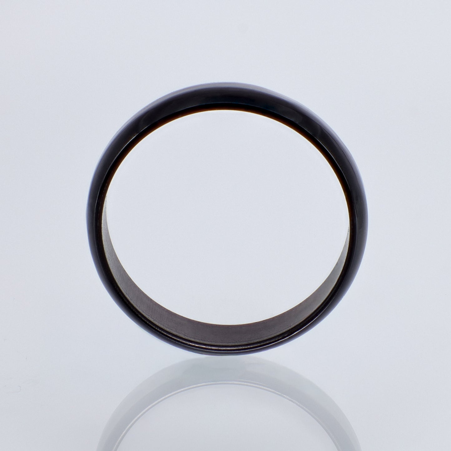 Schwarzer Keramikring – Dünner Bandring, schlicht und modern