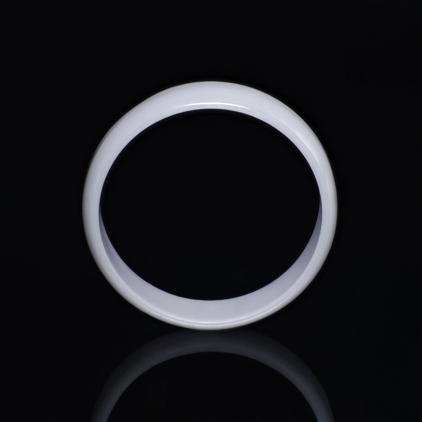 Weißer Keramikring – Dünner Bandring, zart und minimalistisch