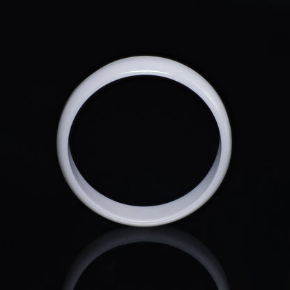 Weißer Keramikring – Dünner Bandring, zart und minimalistisch