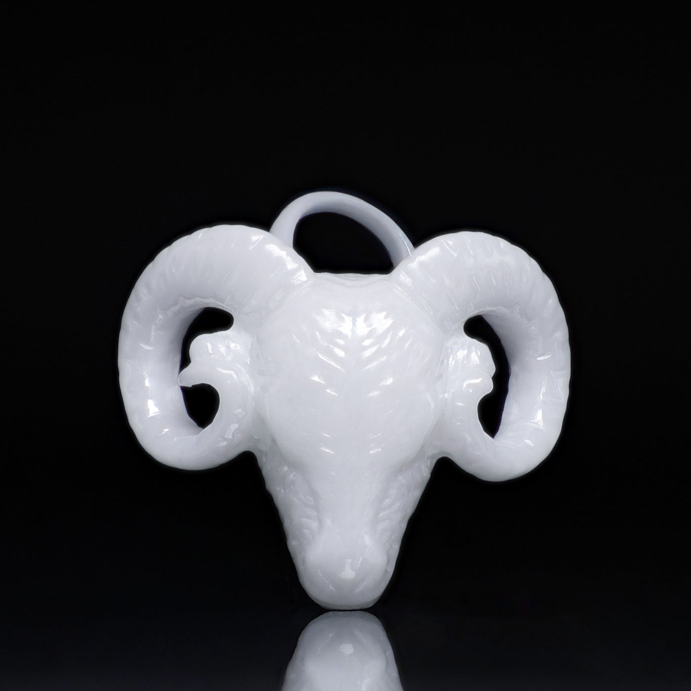 Widder Sternzeichen Charm – Keramik Anhänger Weiss