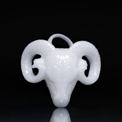 Widder Sternzeichen Charm – Keramik Anhänger Weiss