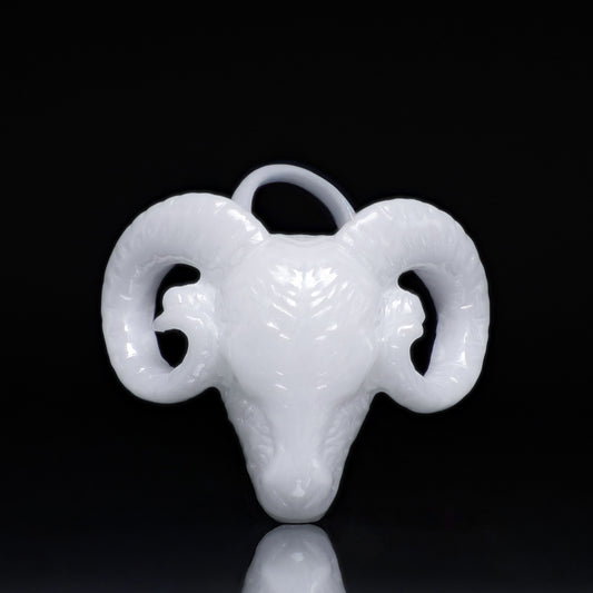 Widder Sternzeichen Charm – Keramik Anhänger Weiss