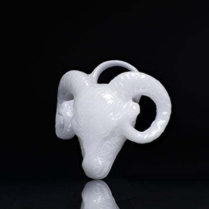 Widder Sternzeichen Charm – Keramik Anhänger Weiss