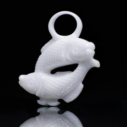 Fische Sternzeichen Charm – Keramik Anhänger Weiss