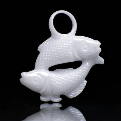 Fische Sternzeichen Charm – Keramik Anhänger Weiss