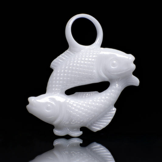 Fische Sternzeichen Charm – Keramik Anhänger Weiss