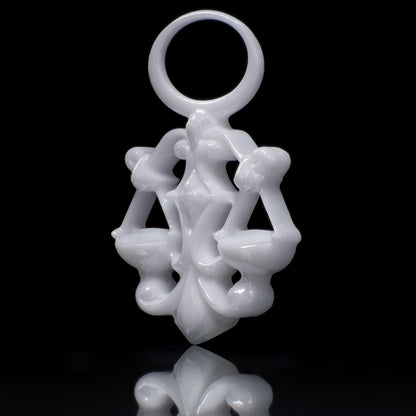 Waage Sternzeichen Charm – Keramik Anhänger Weiss