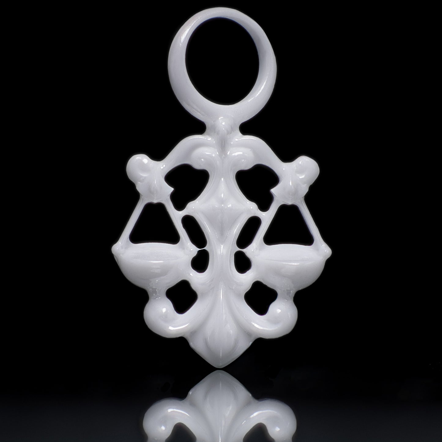 Waage Sternzeichen Charm – Keramik Anhänger Weiss