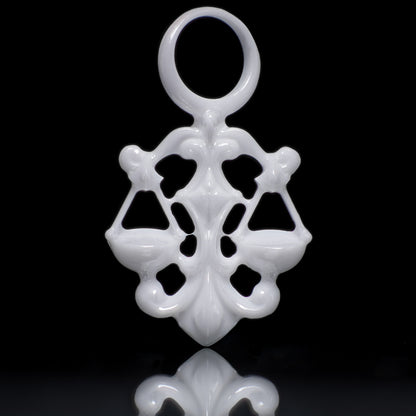 Waage Sternzeichen Charm – Keramik Anhänger Weiss