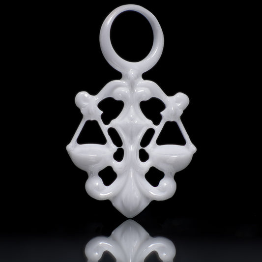 Waage Sternzeichen Charm – Keramik Anhänger Weiss
