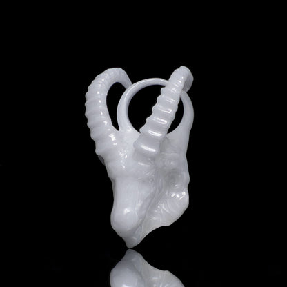 Steinbock Sternzeichen Charm – Keramik Anhänger Weiss