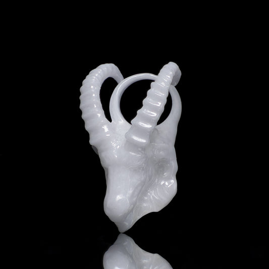 Steinbock Sternzeichen Charm – Keramik Anhänger Weiss