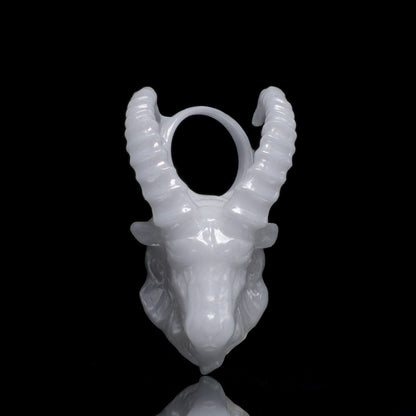 Steinbock Sternzeichen Charm – Keramik Anhänger Weiss