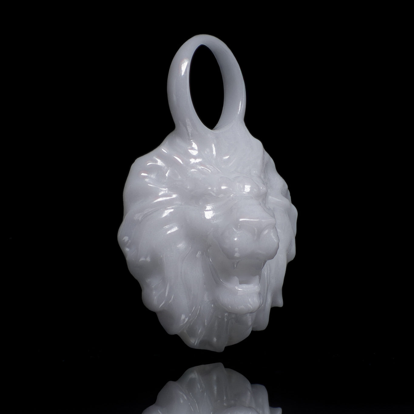 Löwe Sternzeichen Charm – Keramik Anhänger Weiss