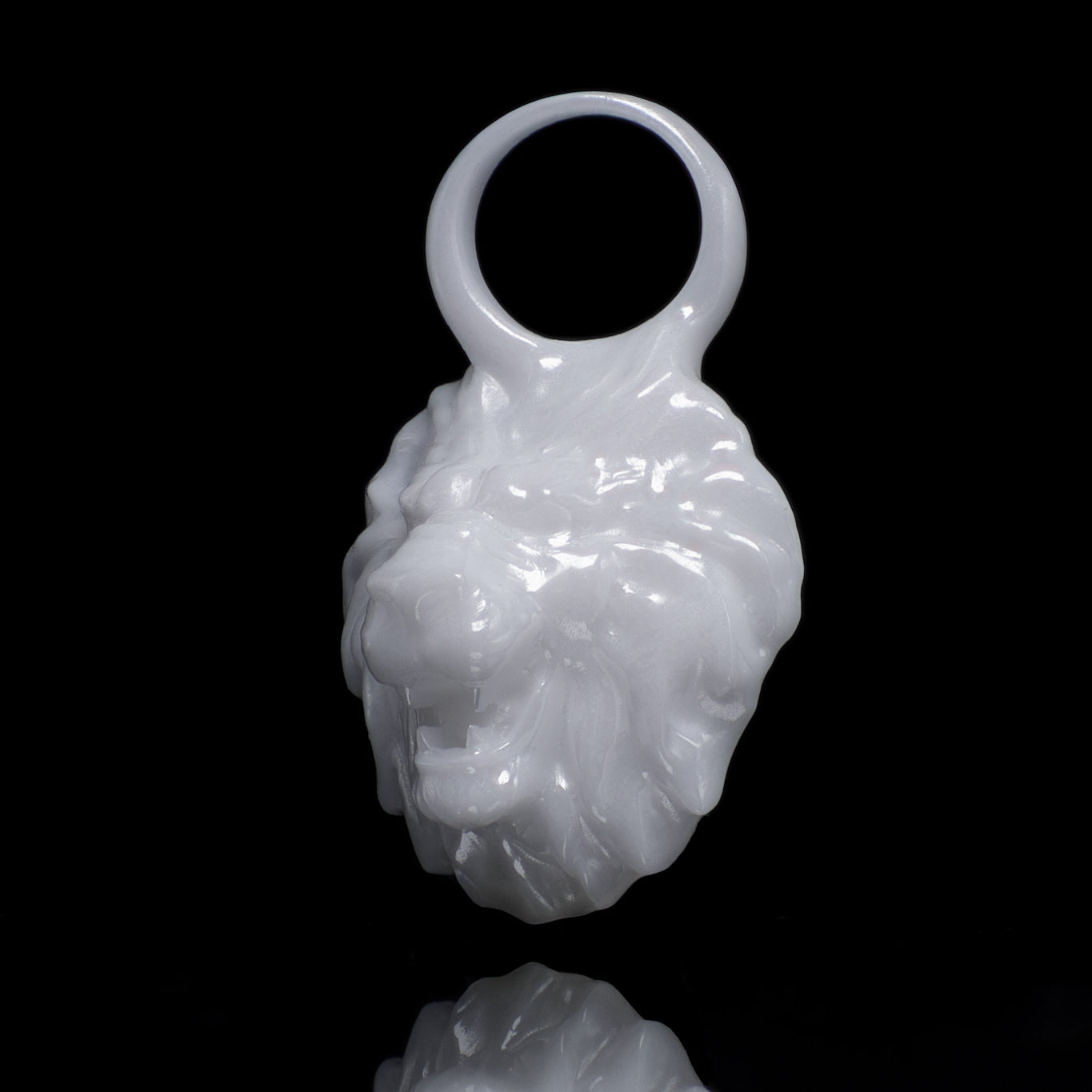 Löwe Sternzeichen Charm – Keramik Anhänger Weiss