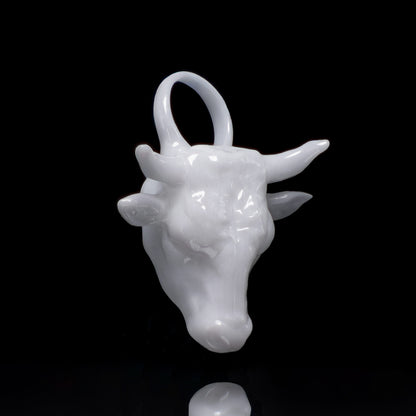 Stier Sternzeichen Charm – Keramik Anhänger Weiss