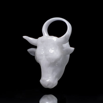 Stier Sternzeichen Charm – Keramik Anhänger Weiss