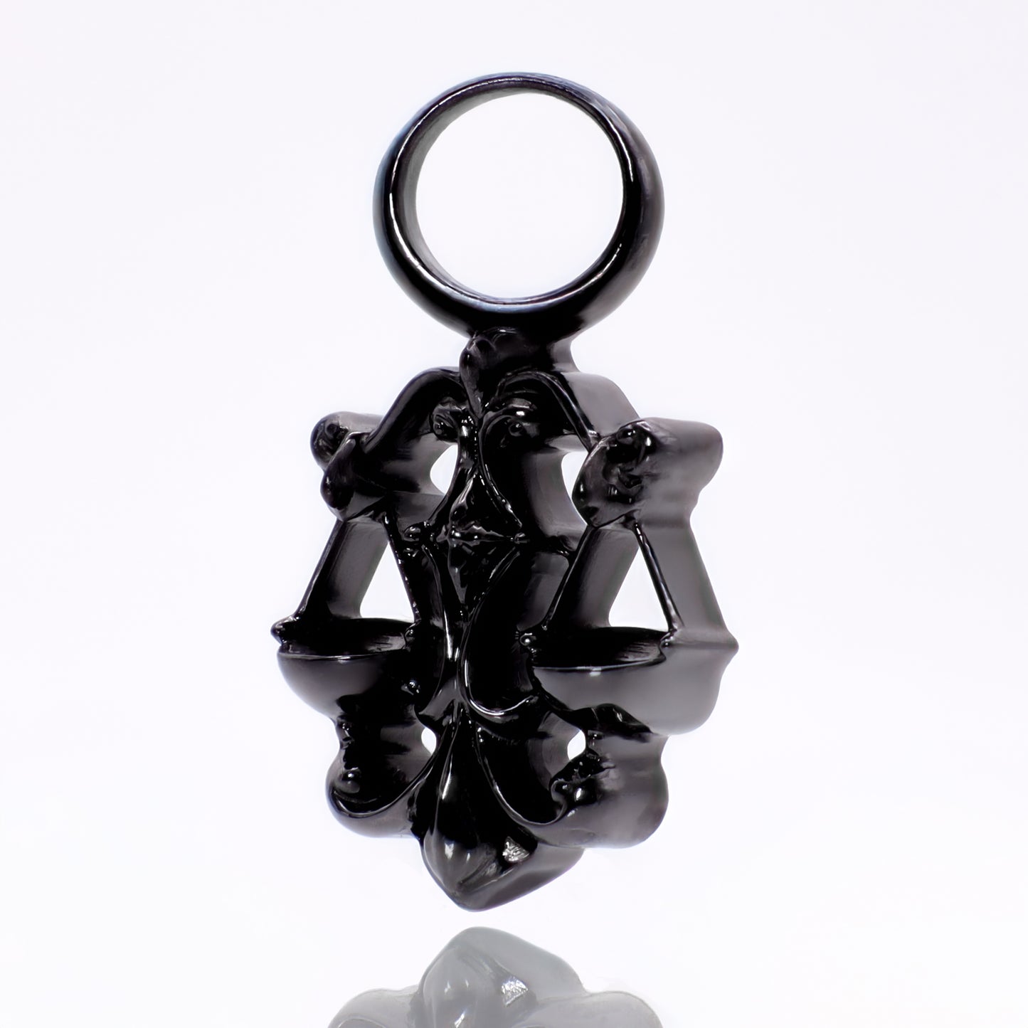 Waage Sternzeichen Charm – Keramik Anhänger Schwarz