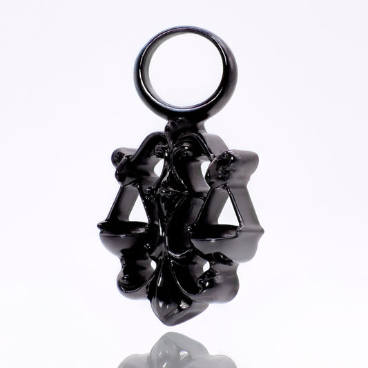 Waage Sternzeichen Charm – Keramik Anhänger Schwarz