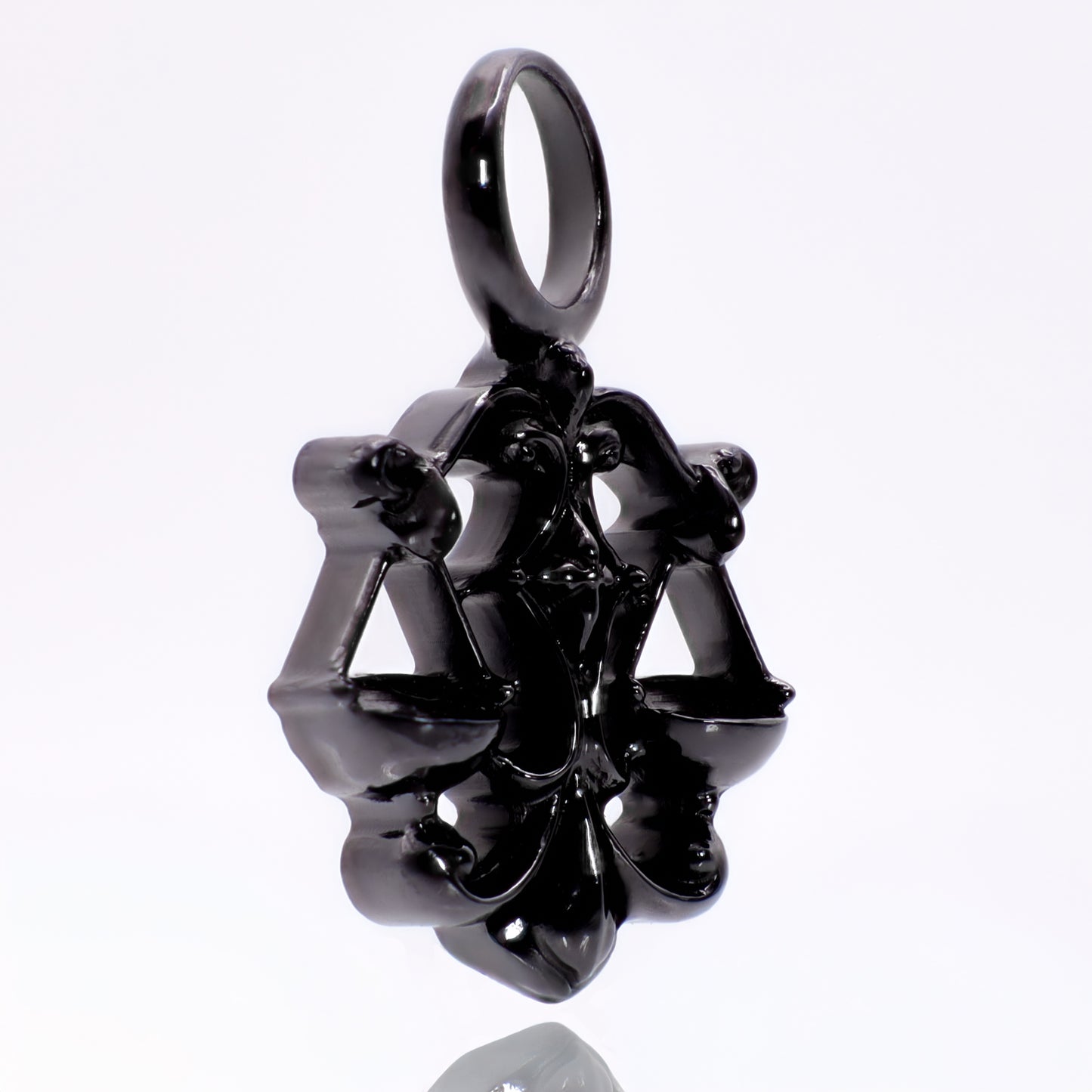 Waage Sternzeichen Charm – Keramik Anhänger Schwarz