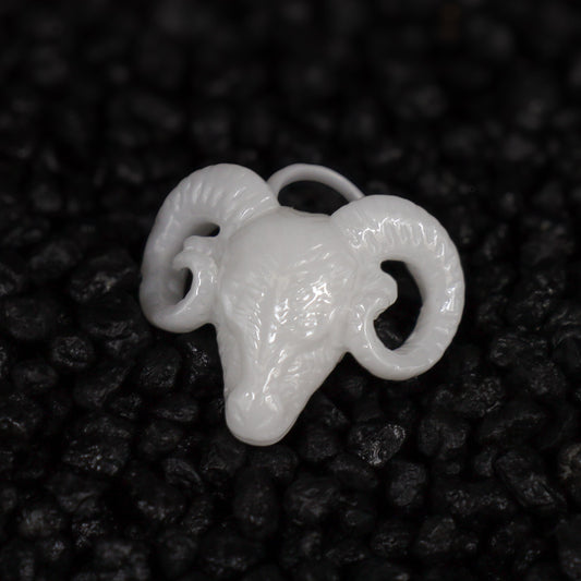 Widder Sternzeichen Charm – Keramik Anhänger Weiss