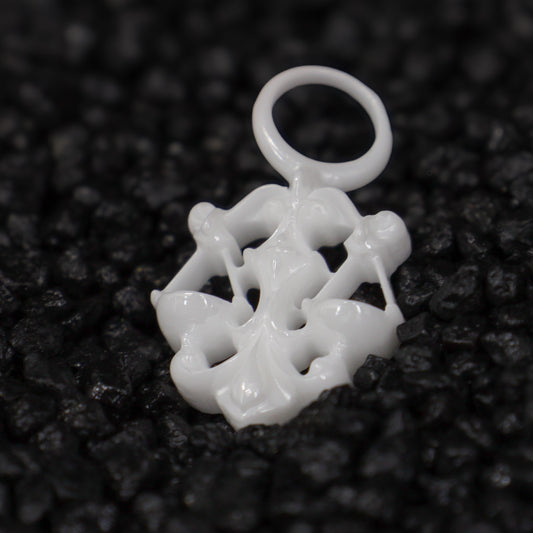 Waage Sternzeichen Charm – Keramik Anhänger Weiss